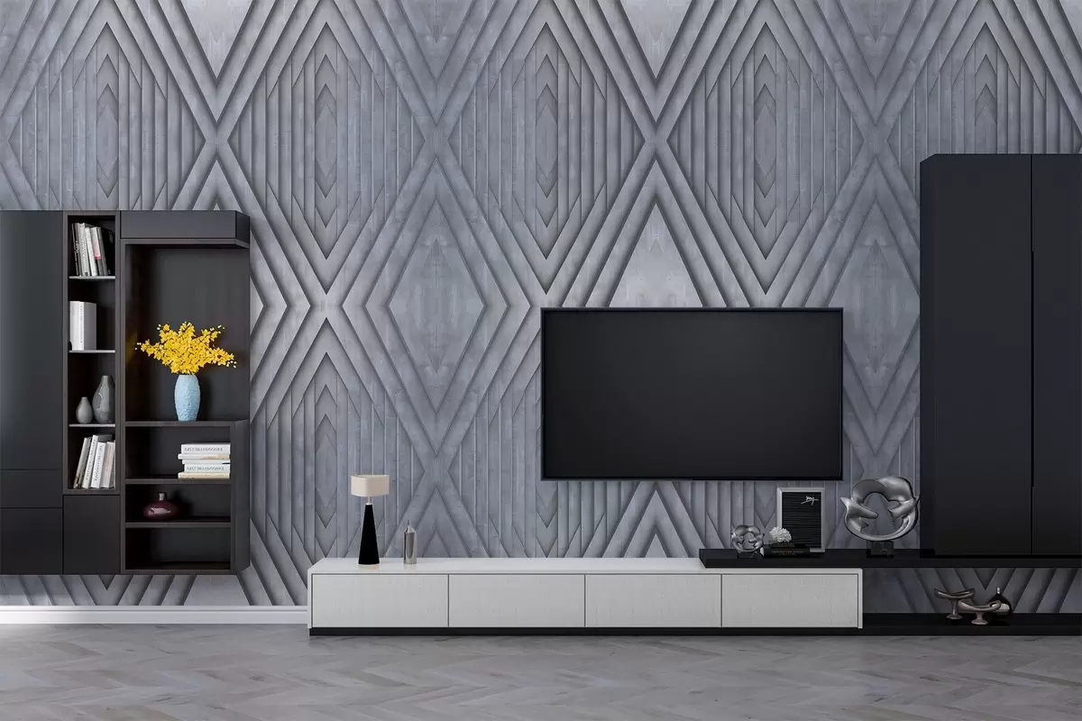 fototapeter efterligning af træpaneler i kolde grå farver w04168v2