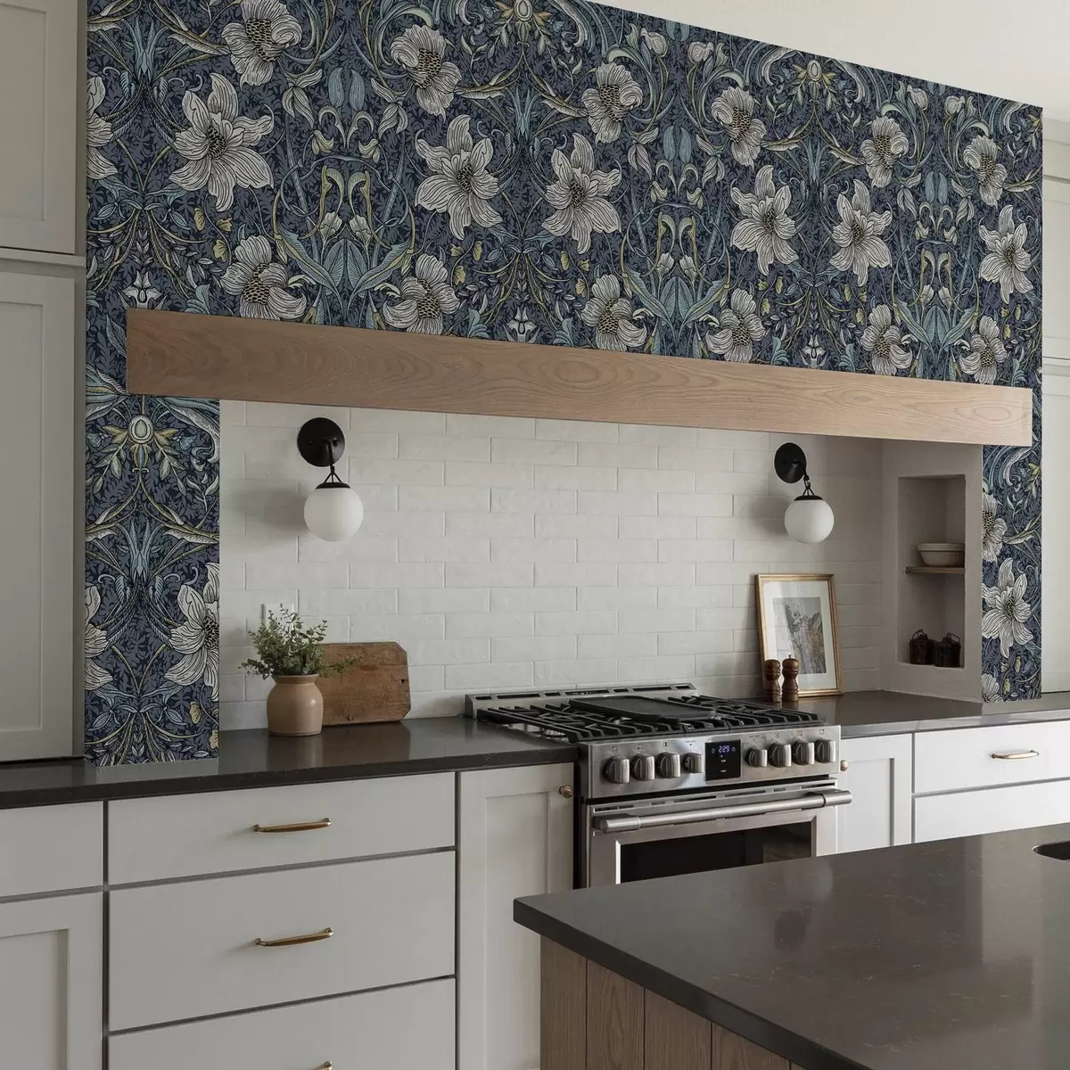 Baggrund Klassisk blomsterornament i stil med William Morris a00232