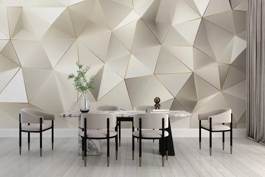 fototapeter geometri, abstraktion, lys, facetter, mønster, struktur w04236