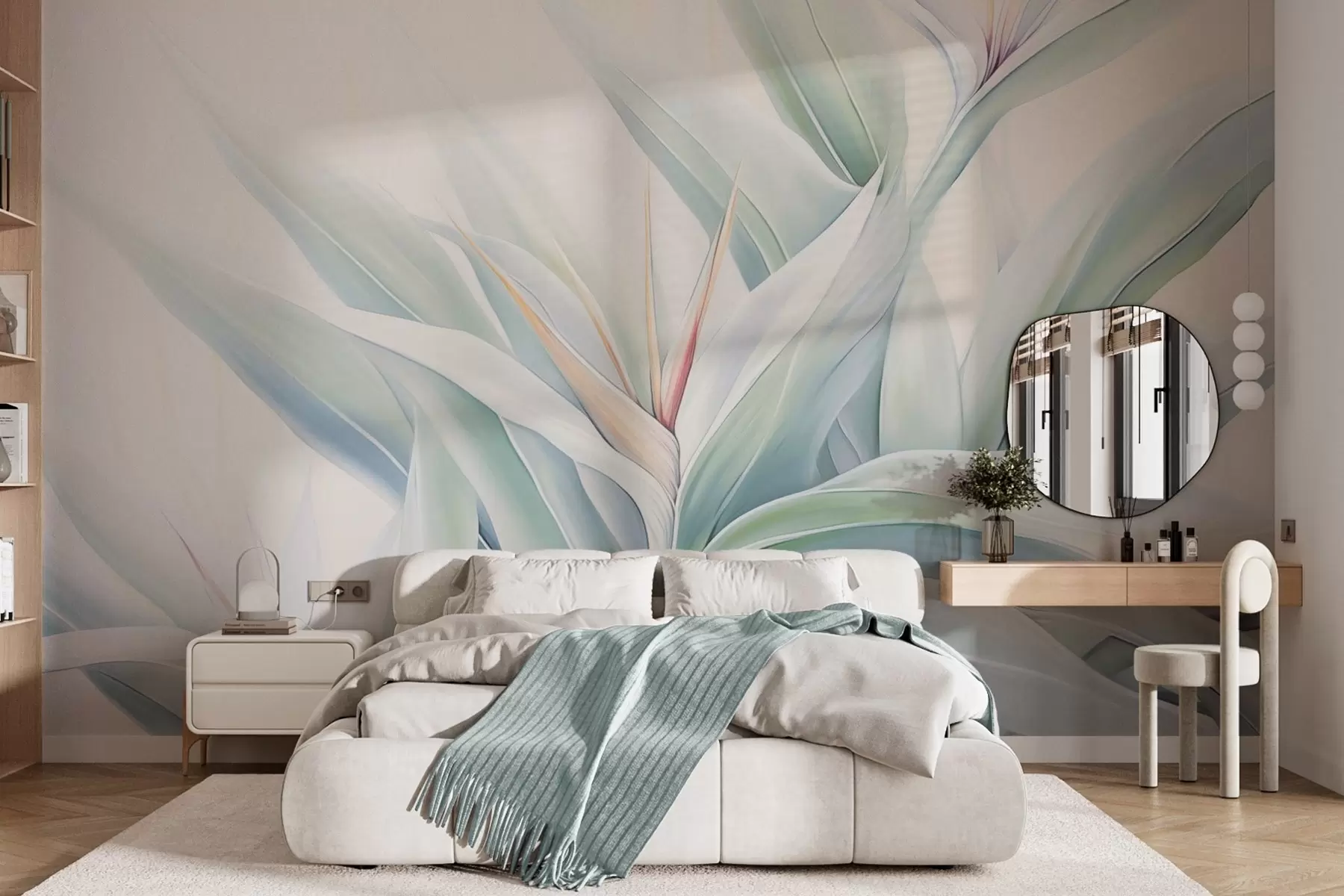 fototapeter Strelitzia-løvværk w04264