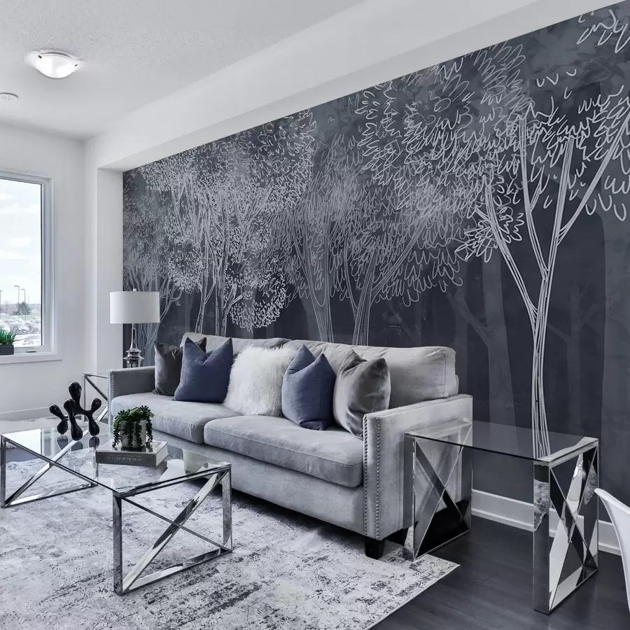 Fototapete Üppig belaubte Bäume w04251v2