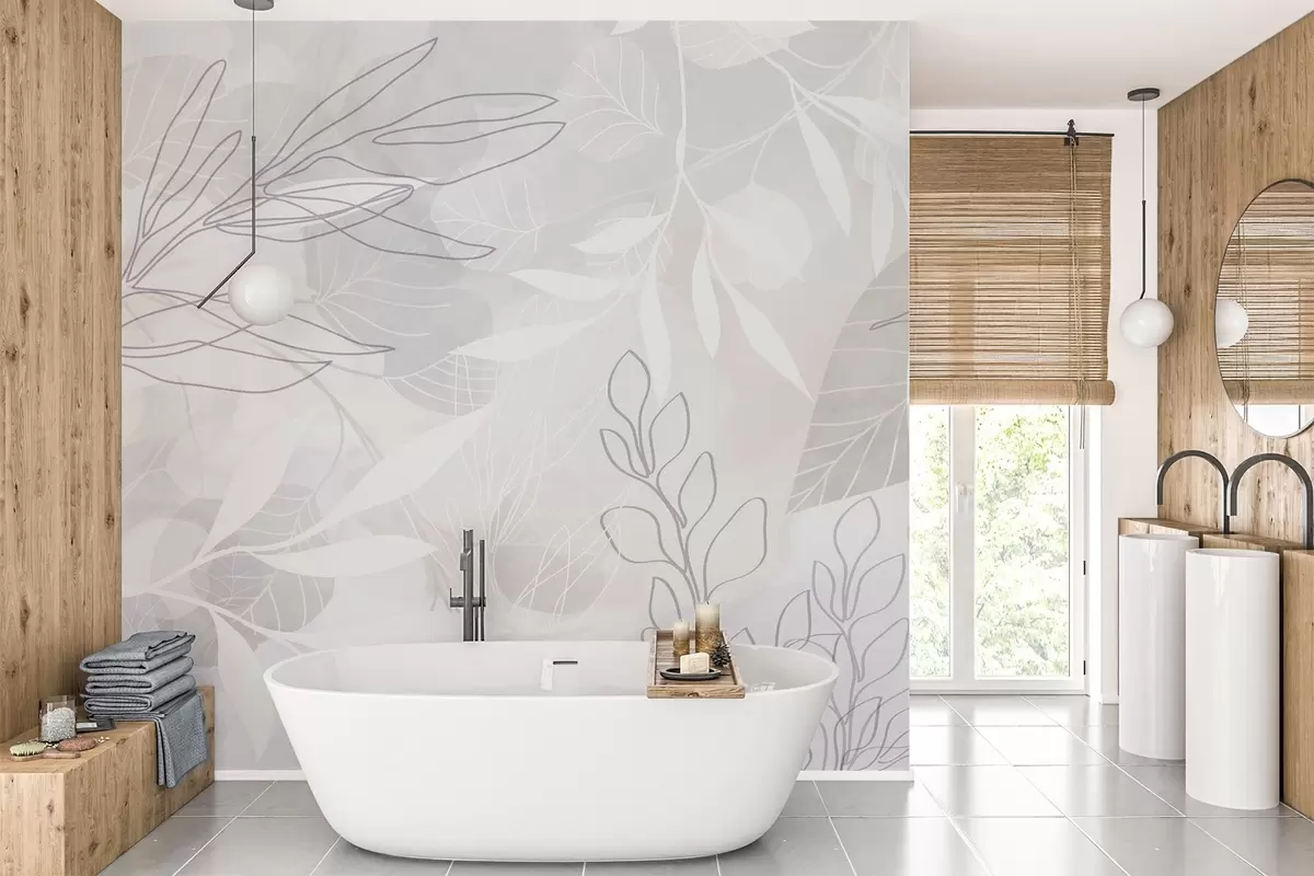 fototapeter Abstraktion af planter w04297v1