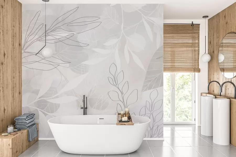 fototapeter Abstraktion af planter w04297v1