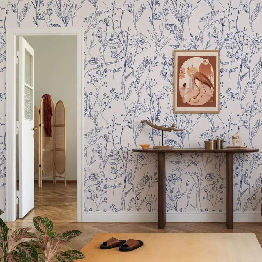 fototapeter Minimalistiske vilde blomster