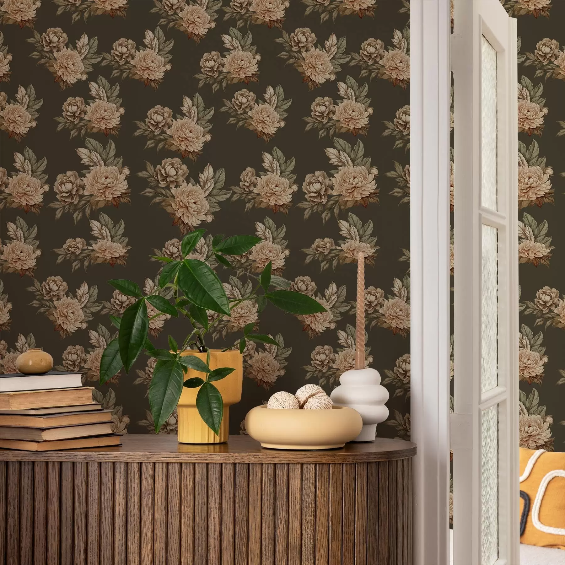 Murale Roses rétro a00419