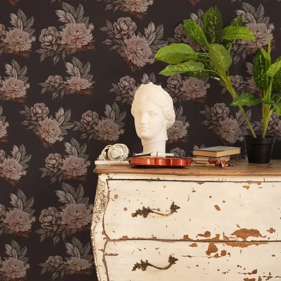 Murale Roses rétro a00419v1