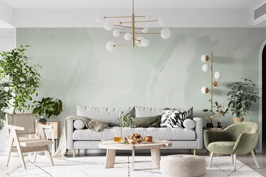 Murale Traits abstraits avec imitation d'une texture usée w04291v1