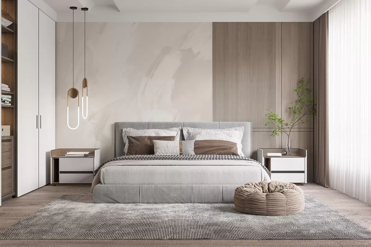 fototapeter Abstrakte streger med efterligning af en slidt tekstur w04291v2