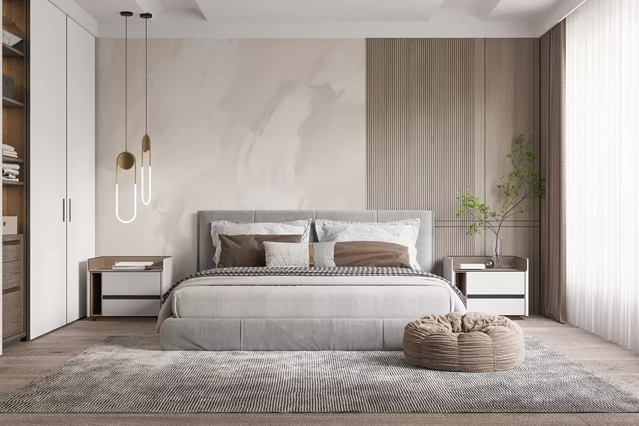 fototapeter Abstrakte streger med efterligning af en slidt tekstur w04291v2