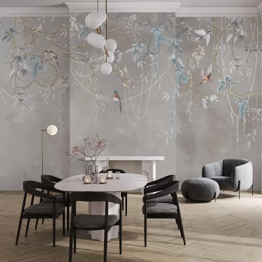 fototapeter Samme emne, men med blå druer w04302v1