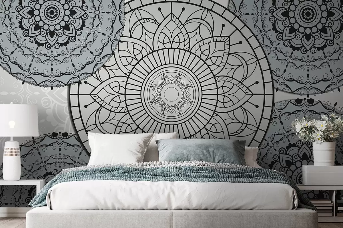 fototapeter Mandala i lyse toner w09182