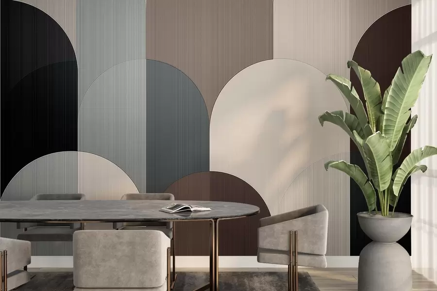 Fototapete Segmentierte Bogengeometrie w04215