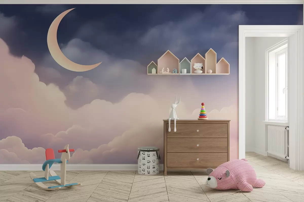 fototapeter Skyer og månen w04330