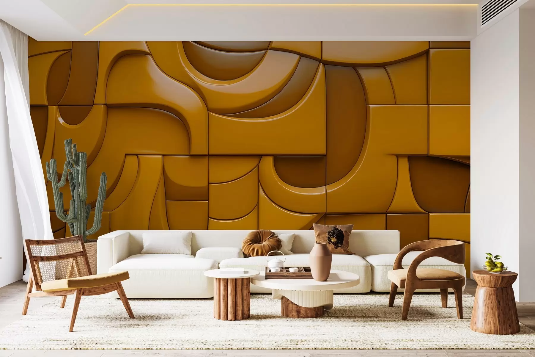 Murale Mur en relief peint w04321