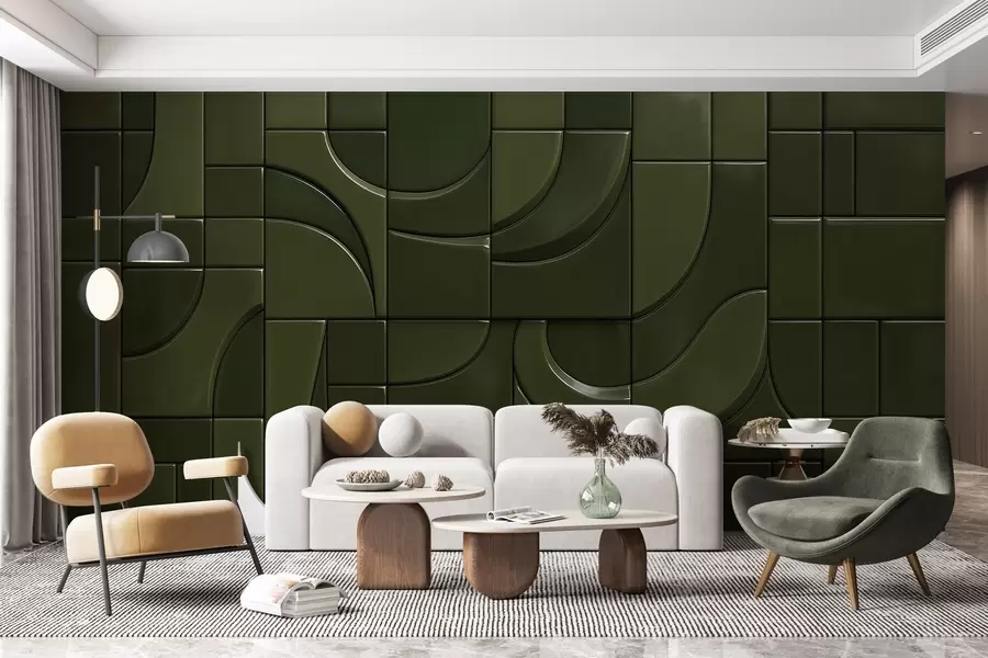 fototapeter Efterligning af blanke paneler w04325