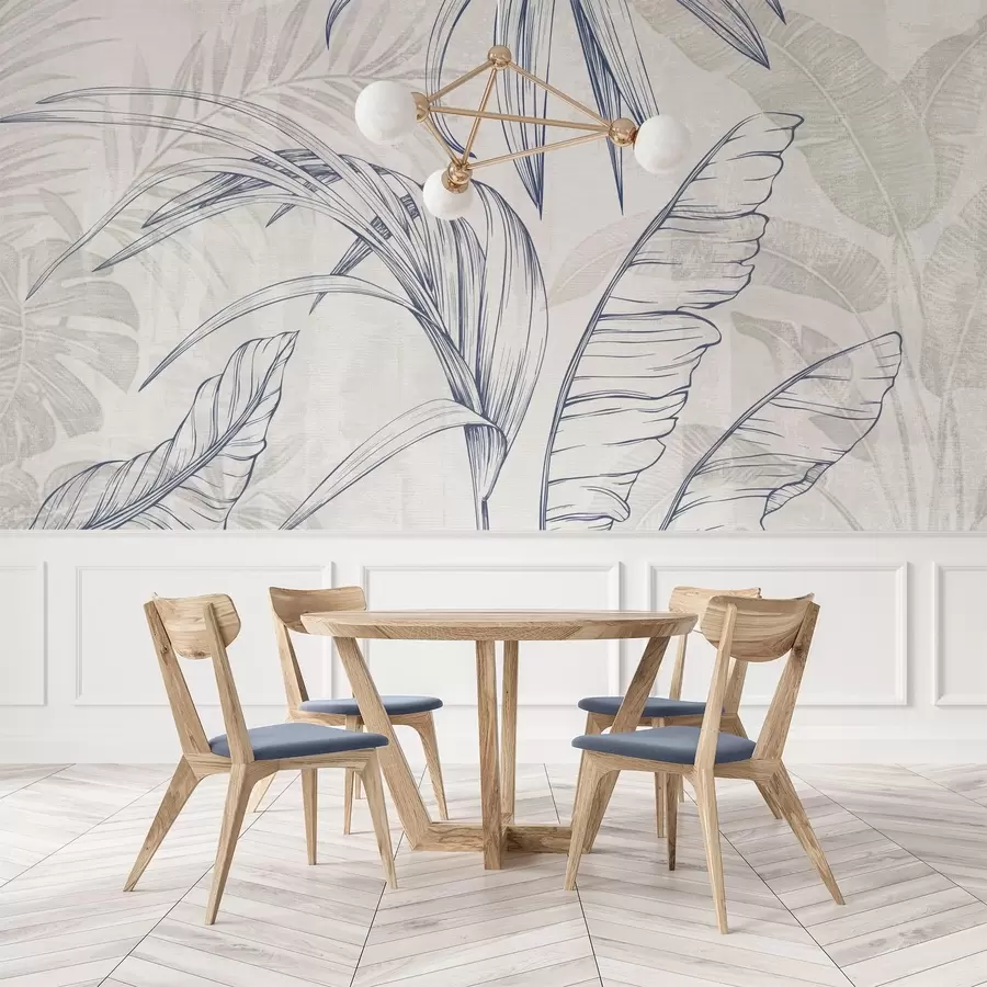 fototapeter Blade på baggrund med imiteret sløring og tekstur w04362v1