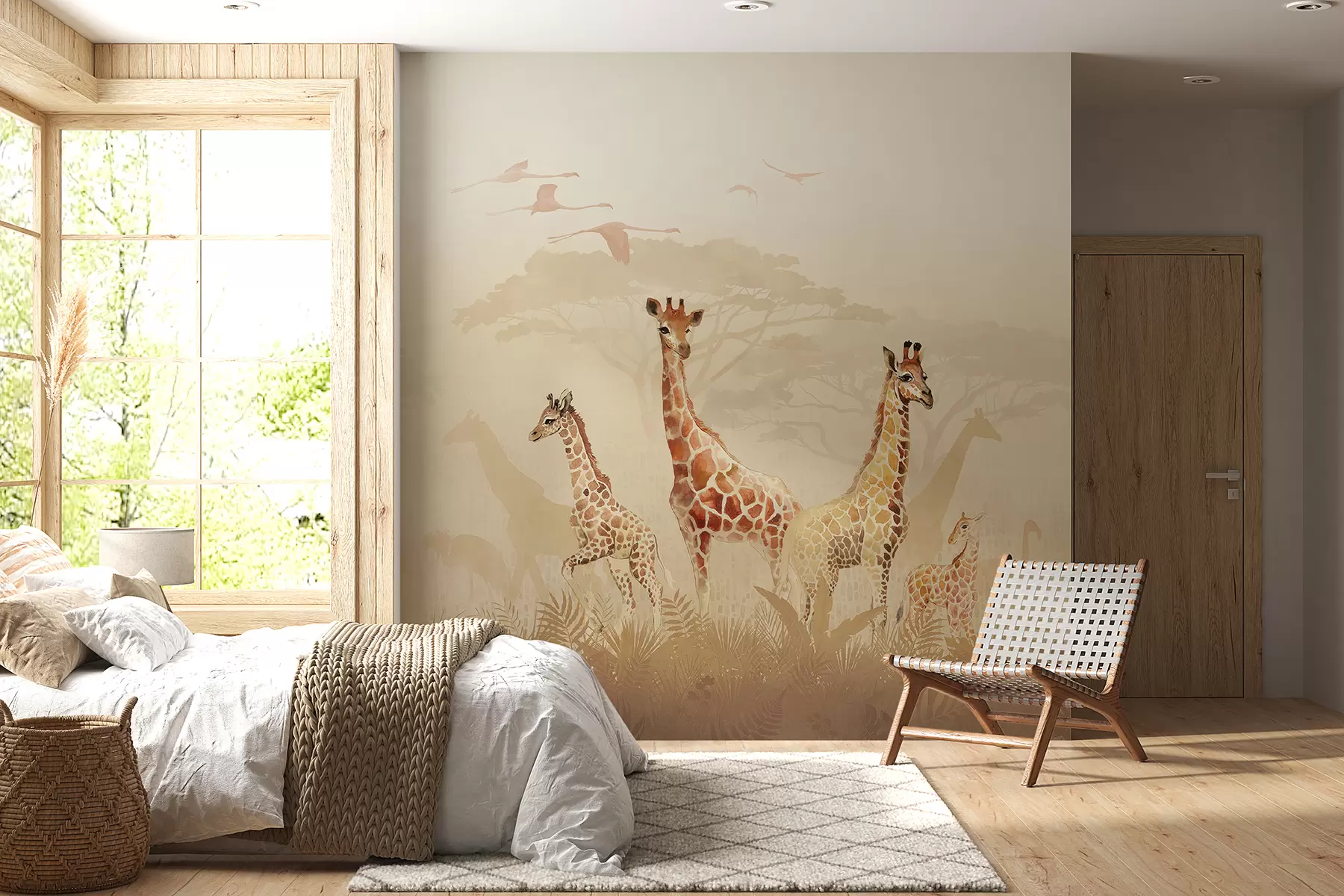 Fototapete Giraffen in der Savanne u78437