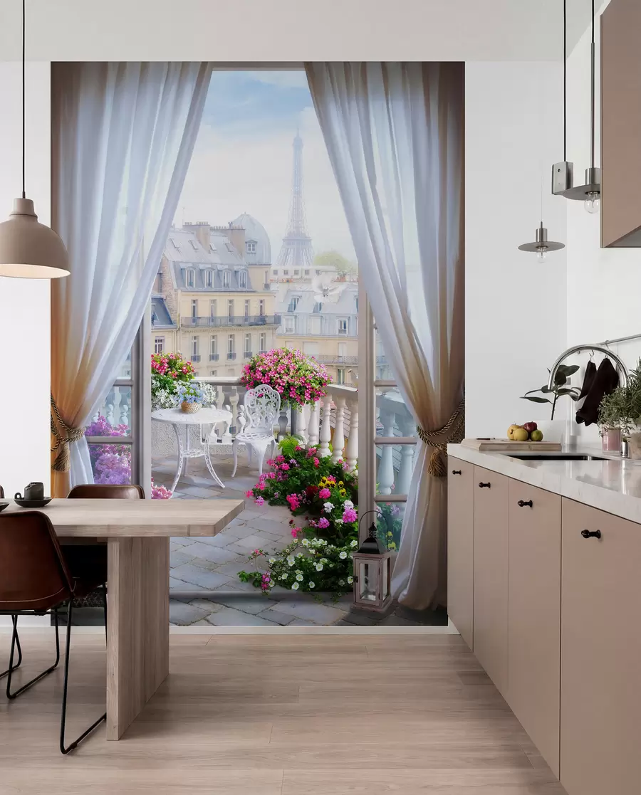 fototapeter Paris, udsigt fra vinduet u79425