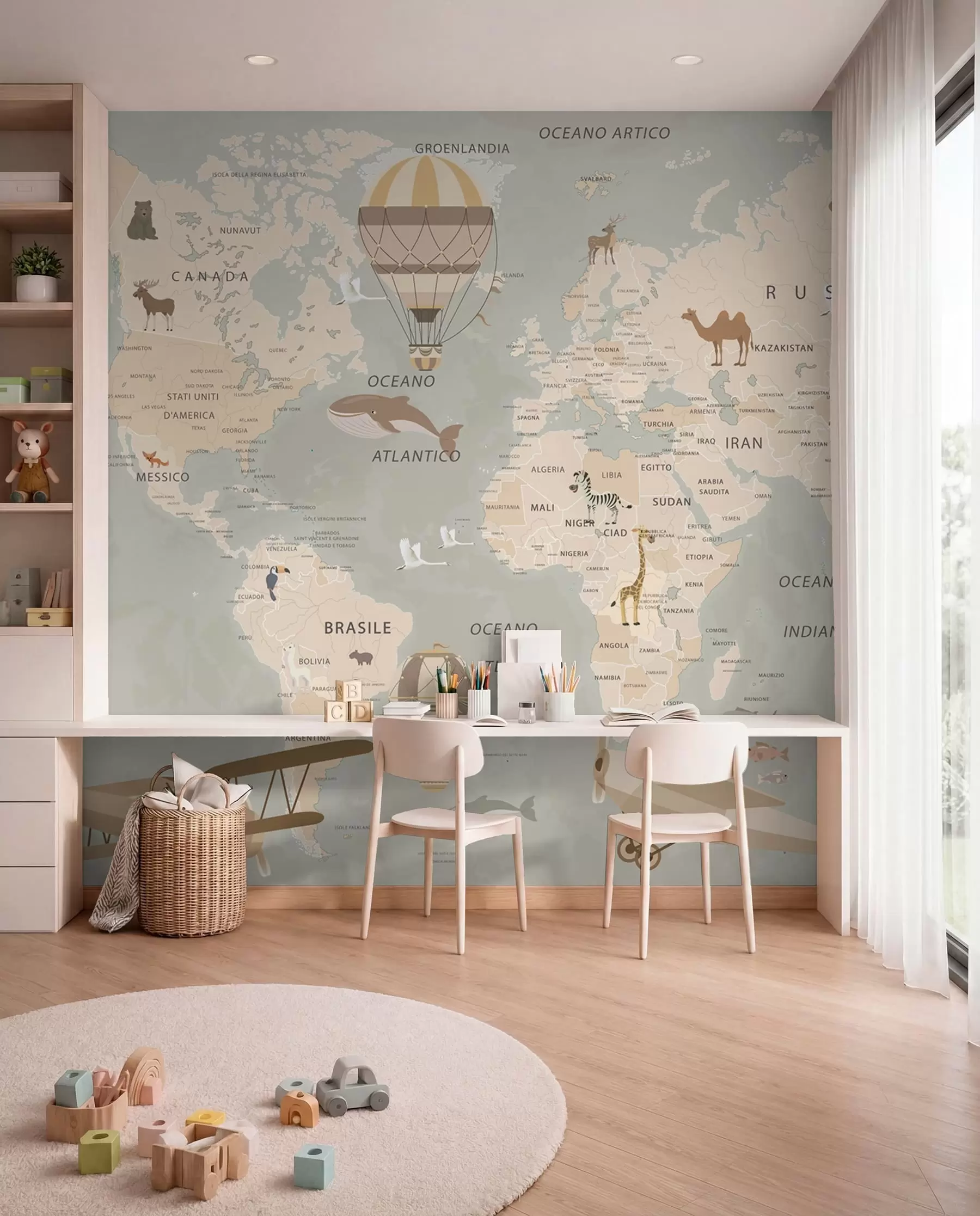Murale Petit atlas en italien u79997