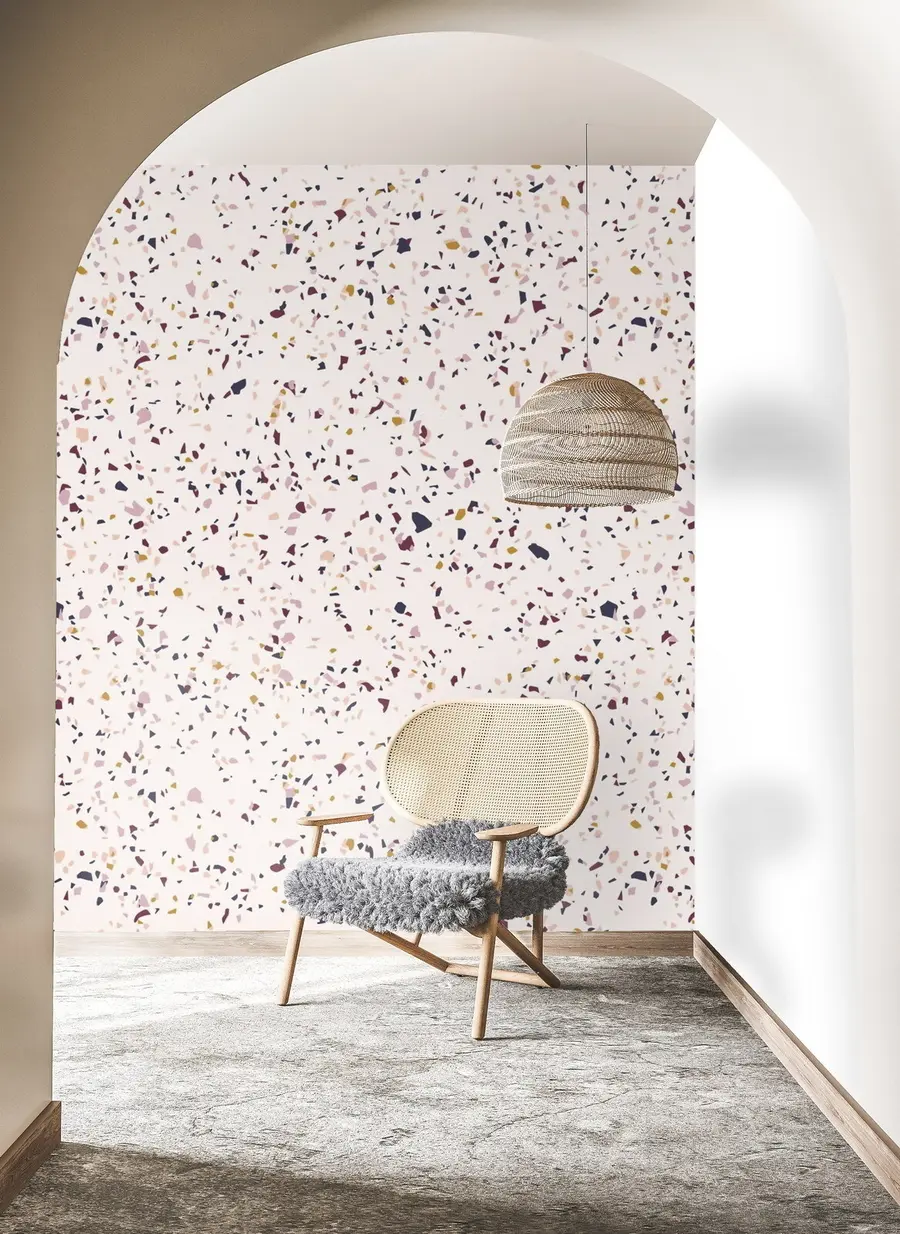 Murale Effet de miettes de couleur dans le style boho u71766