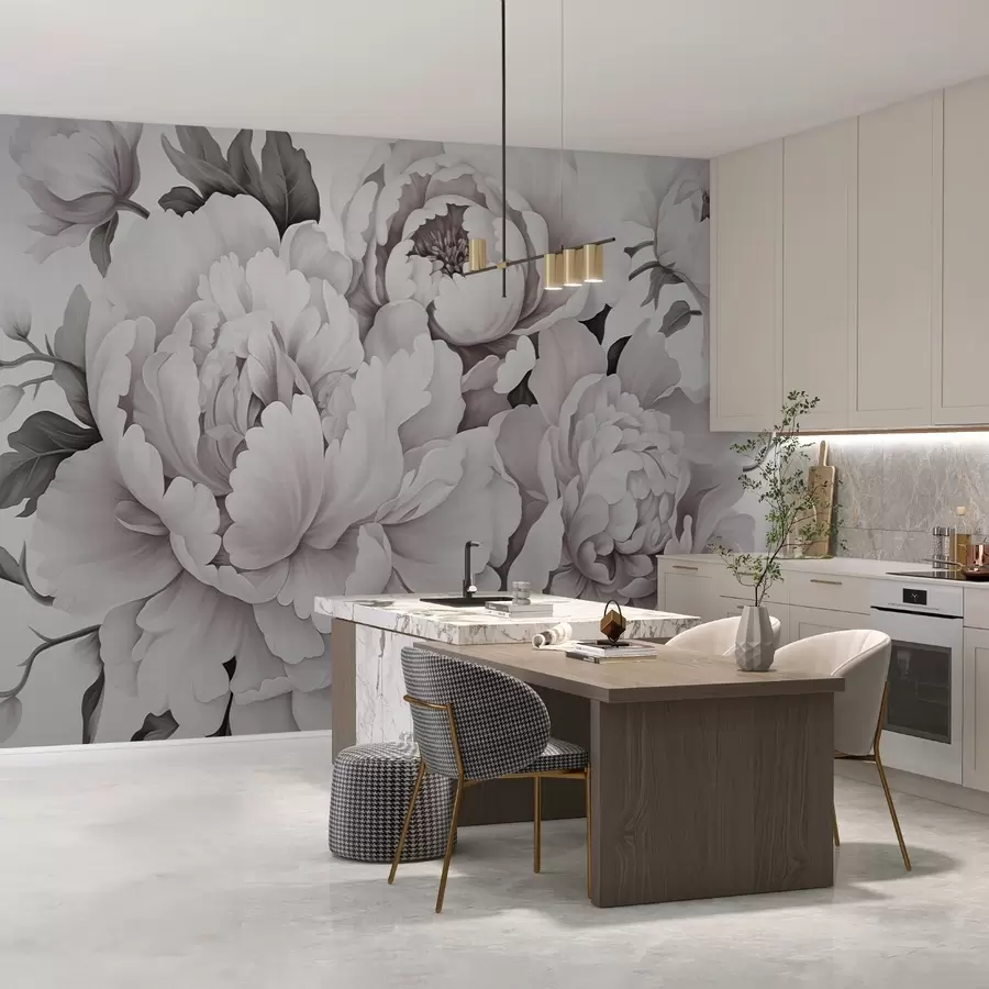 fototapeter Delikate pæoner w04365v2