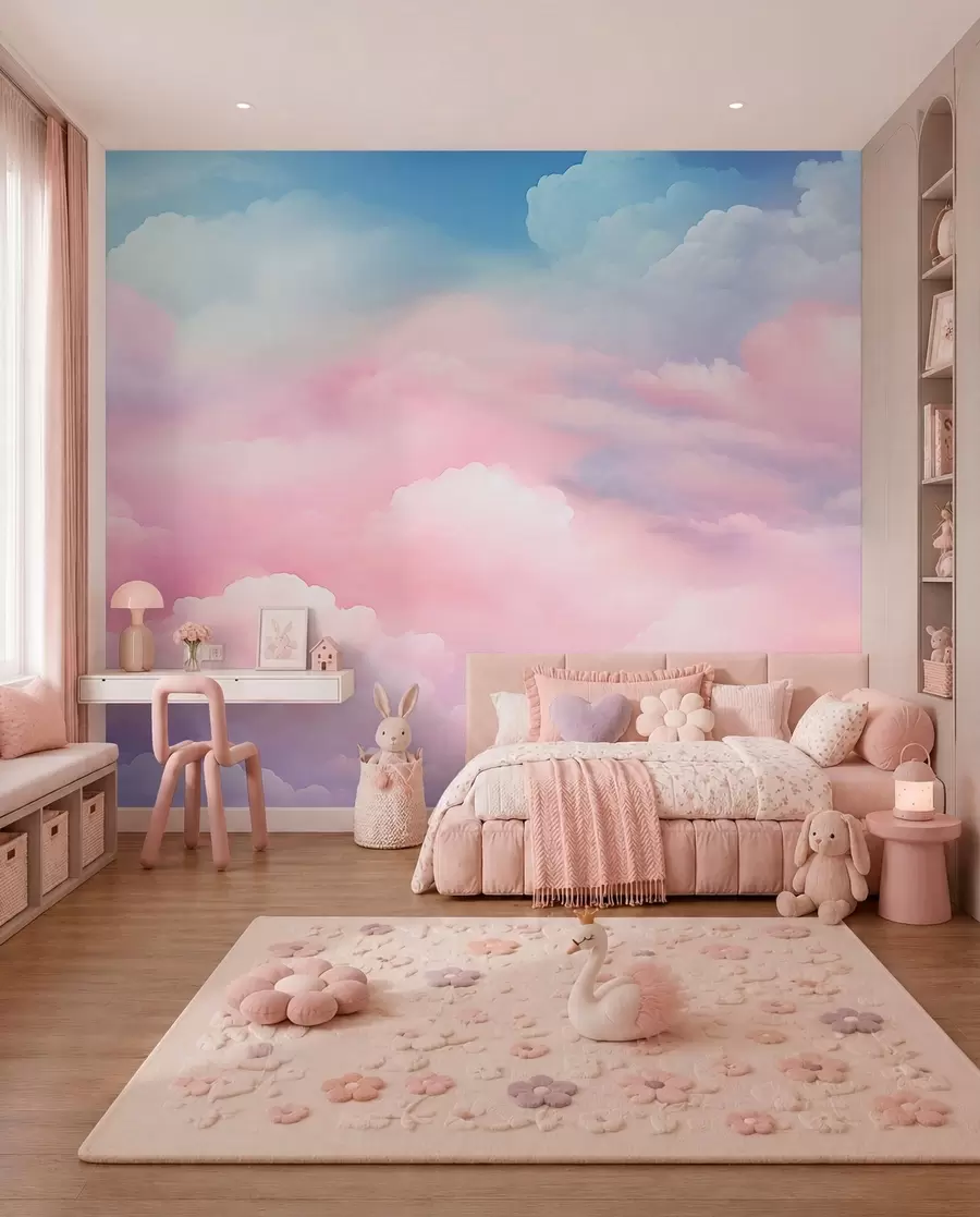 Murale Nuages colorés w04387