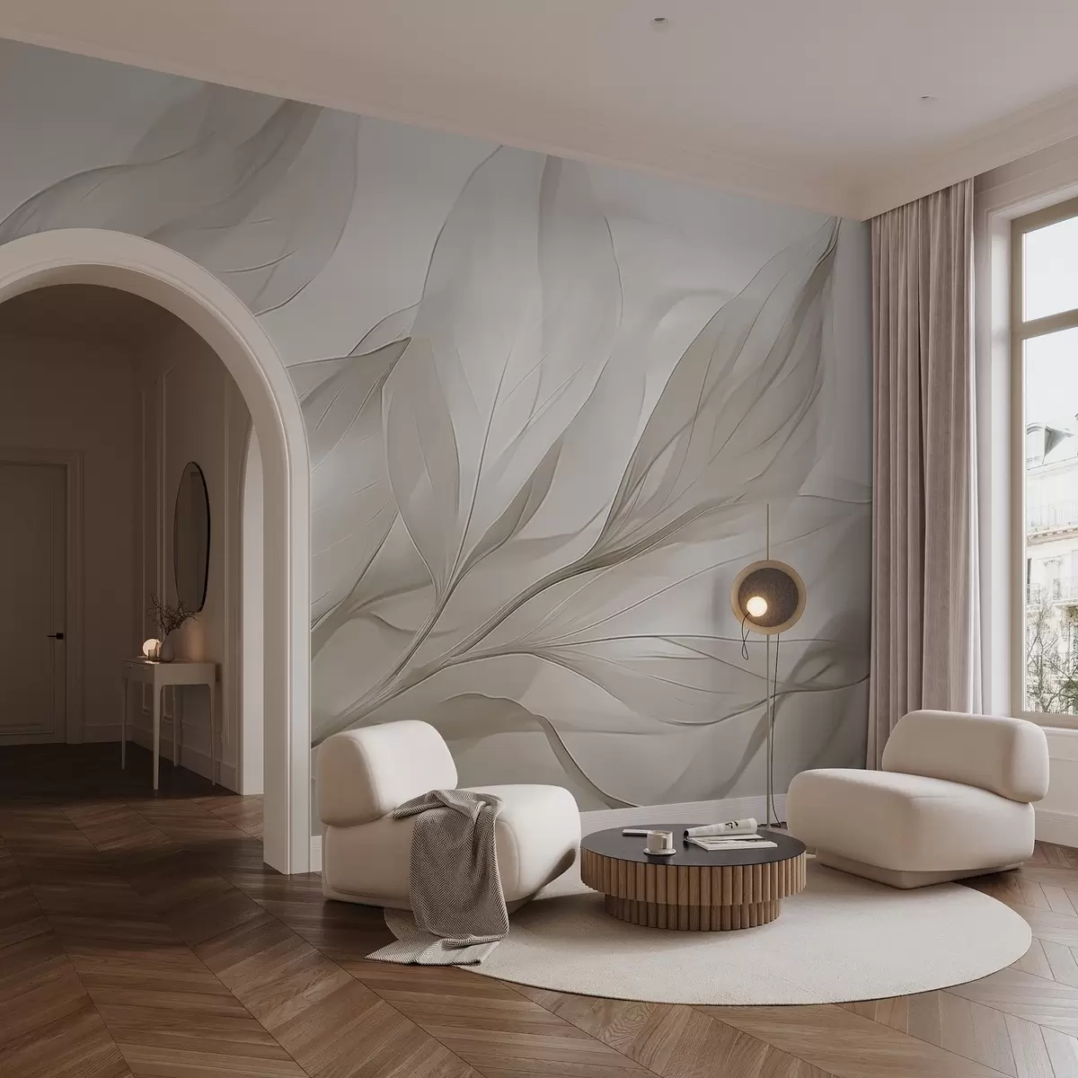 fototapeter Gennemsigtige blade w04376v2