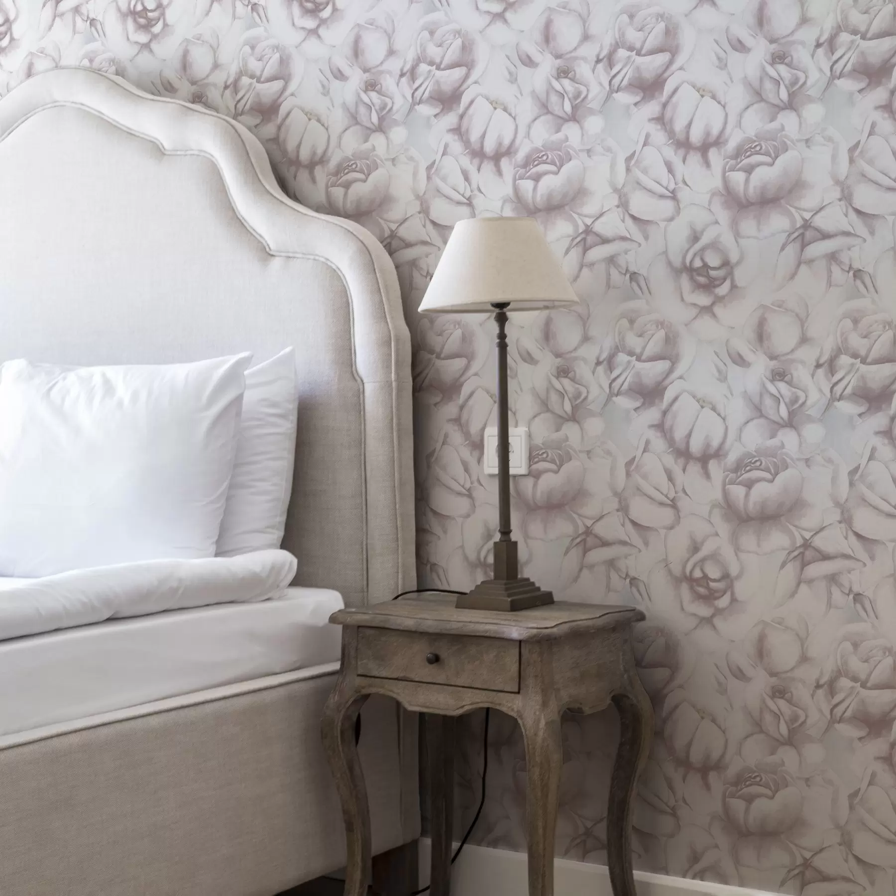 Murale Roses roses aquarelles dans un style flou délicat a00434