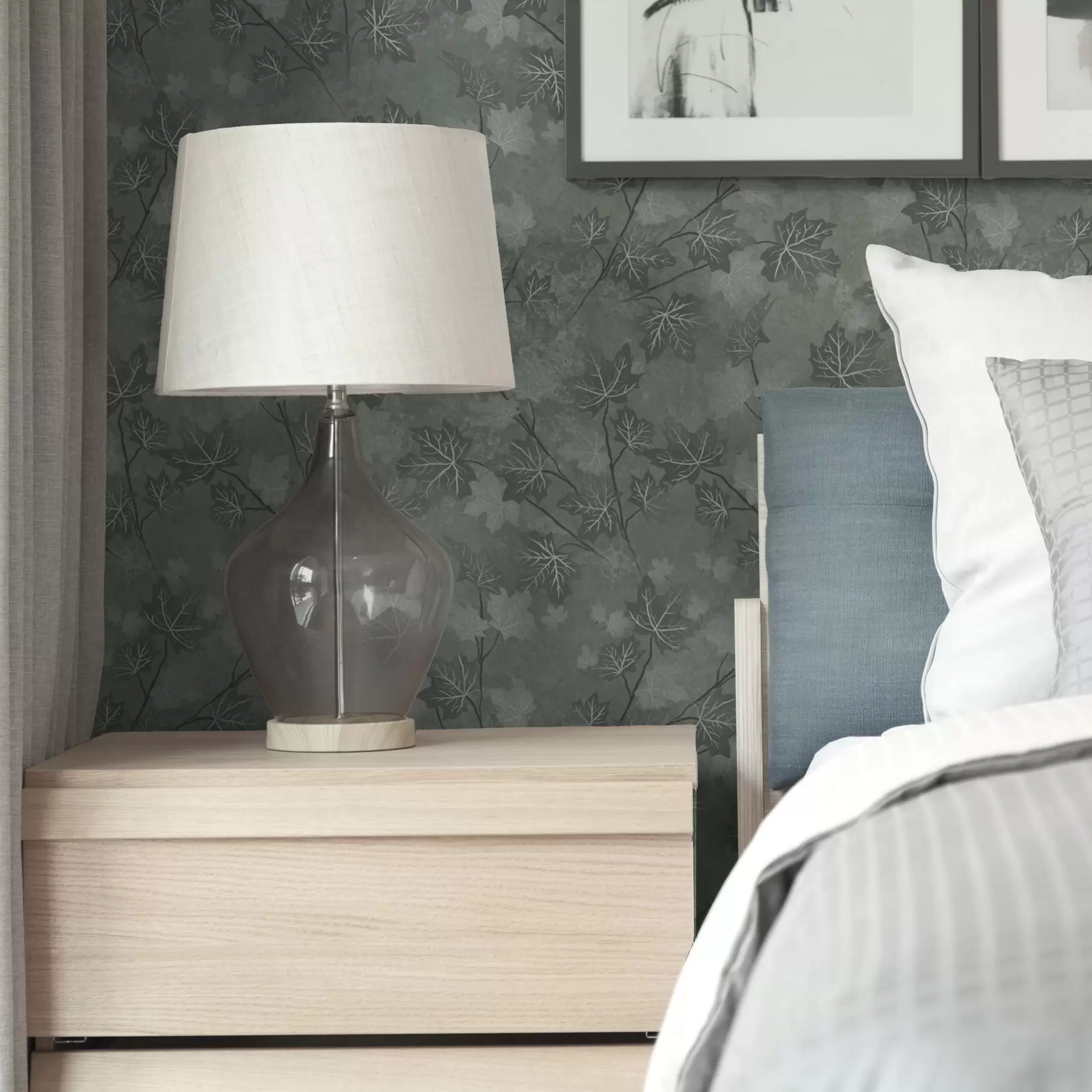 Fototapeter Matte ahornblade i bløde grønne toner a00464 køb DK - Uwalls.dk fototapeter Matte ahornblade i bløde grønne toner a00464