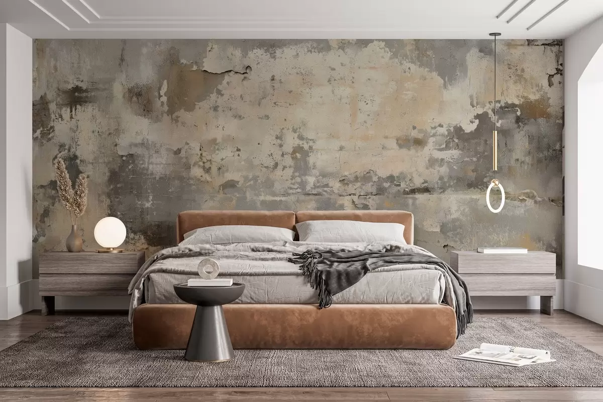 Murale imitation d'un mur ancien texturé w04311