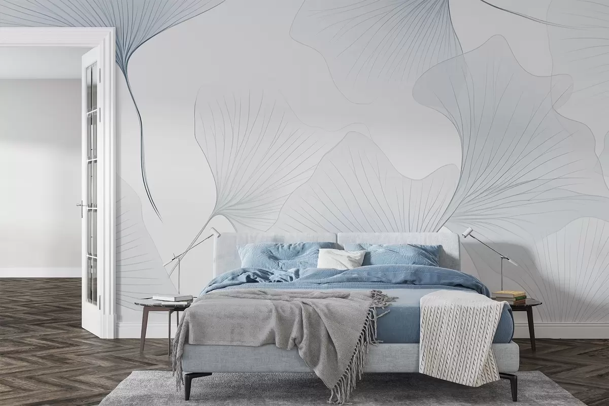 fototapeter Gennemsigtige ginkgoblade w04433