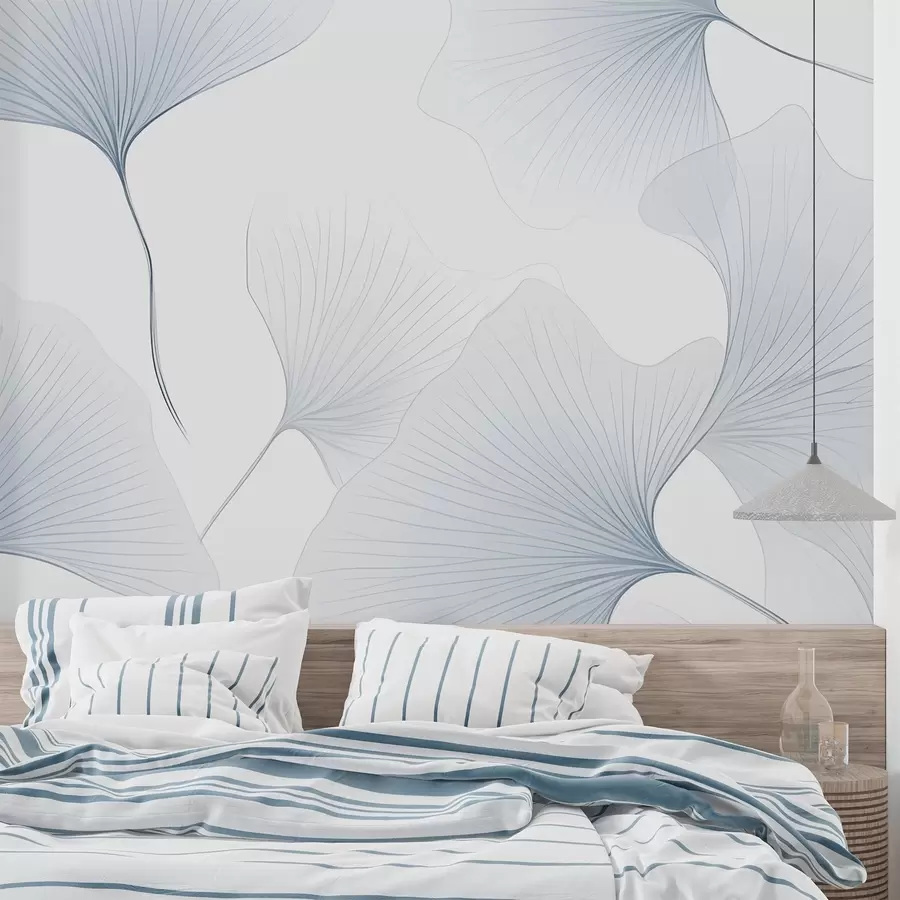 Murale Feuilles de ginkgo transparentes w04433