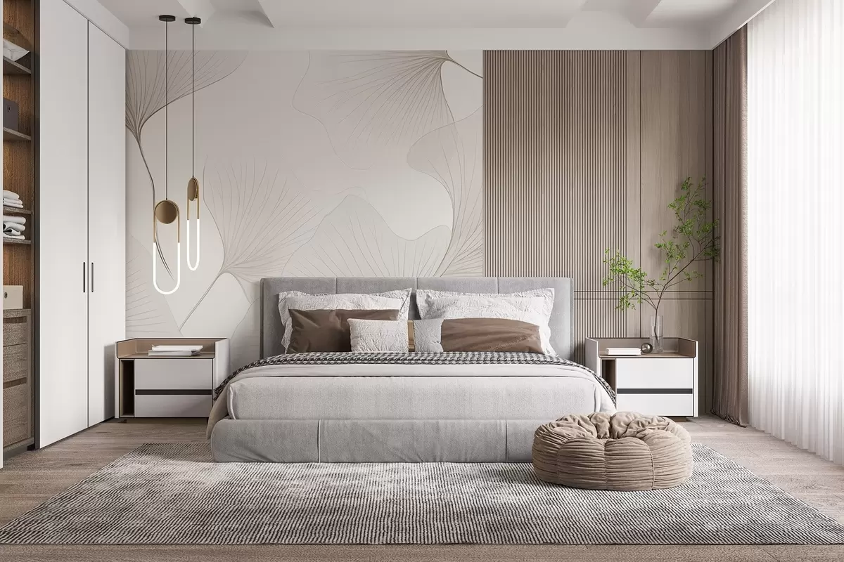 fototapeter Gennemsigtige ginkgoblade w04433v1