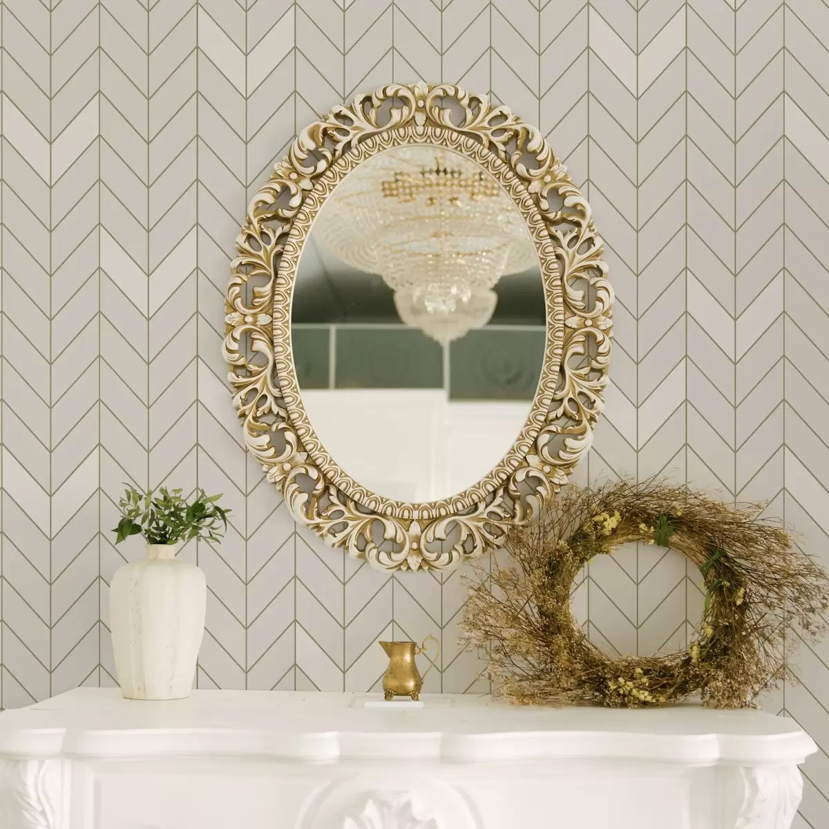 Papier peint Motif géométrique avec des lignes fines a00487