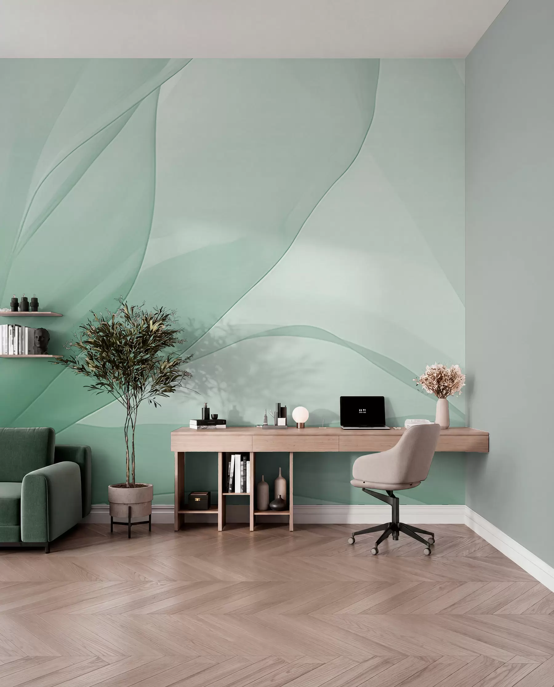 Murale Fleur abstraite w04435v1