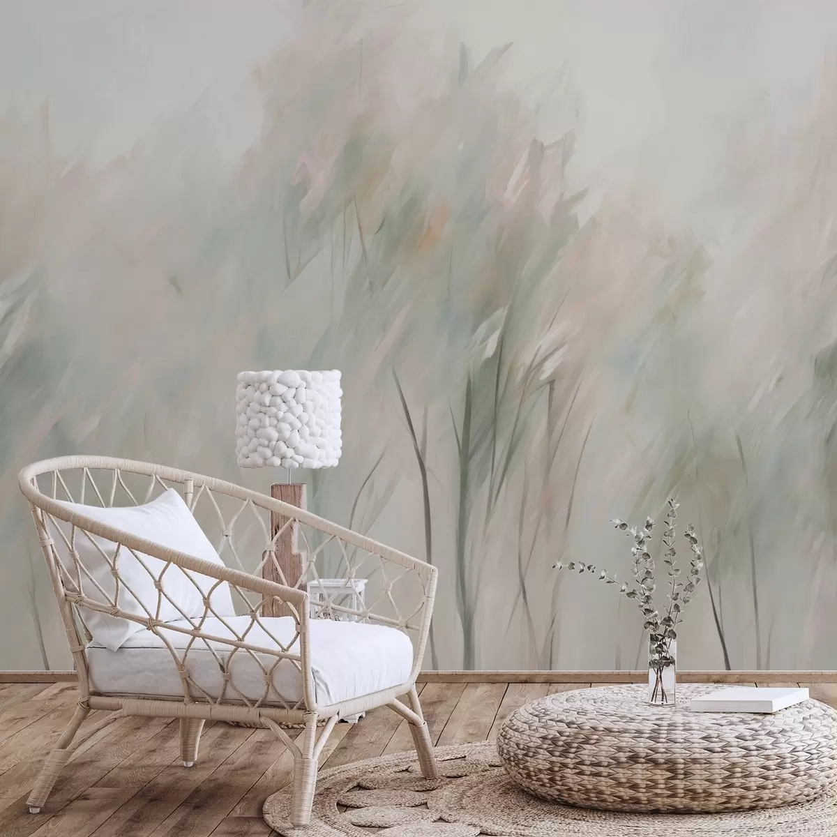 fototapeter Træer efterligner maleri w04411v1