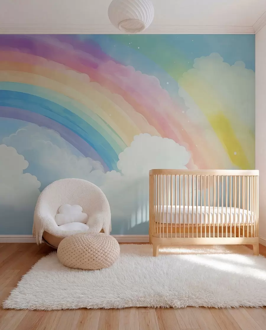Murale Arc-en-ciel dans le ciel w04487