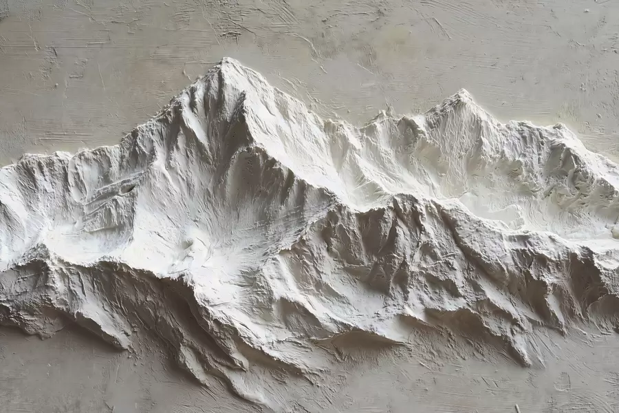 Fototapete Geprägte Berge in hellen Tönen mit Textur w04396