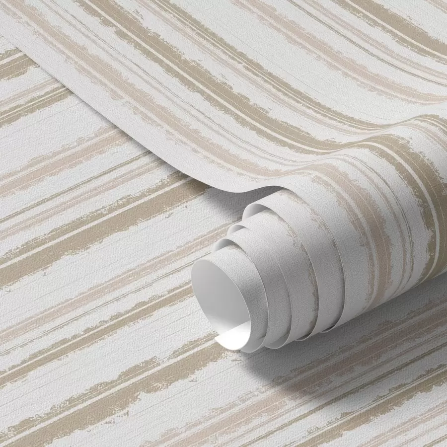 fototapeter Beige-lyserøde striber med hvide detaljer a00505