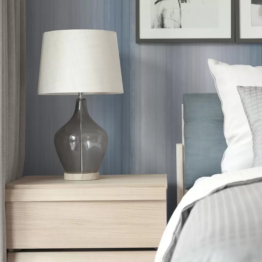 Murale Rayures douces dégradées bleu-gris a00506