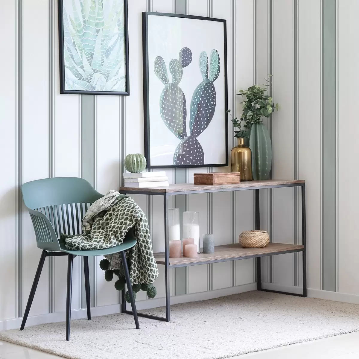 Baggrund Brede striber i en gråblå palet a00516