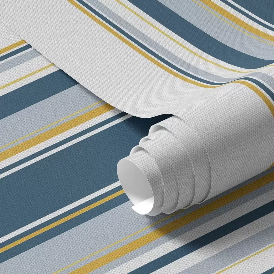 Fototapete Dichtes Muster aus blauen und gelben Längsstreifen a00524