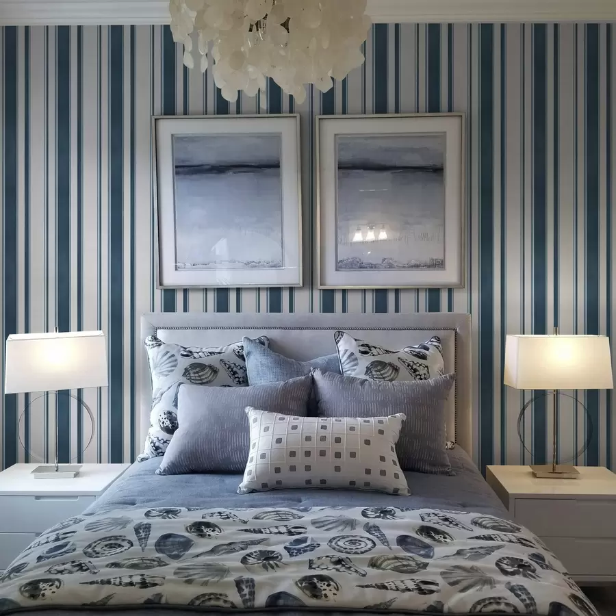 fototapeter Kombination af turkise striber på en hvid baggrund med rytme a00527