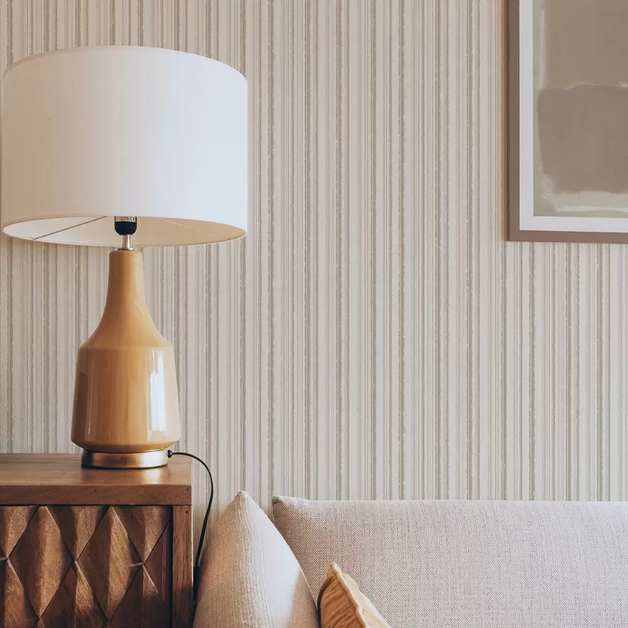 fototapeter Tynde striber i lyse beige toner a00549