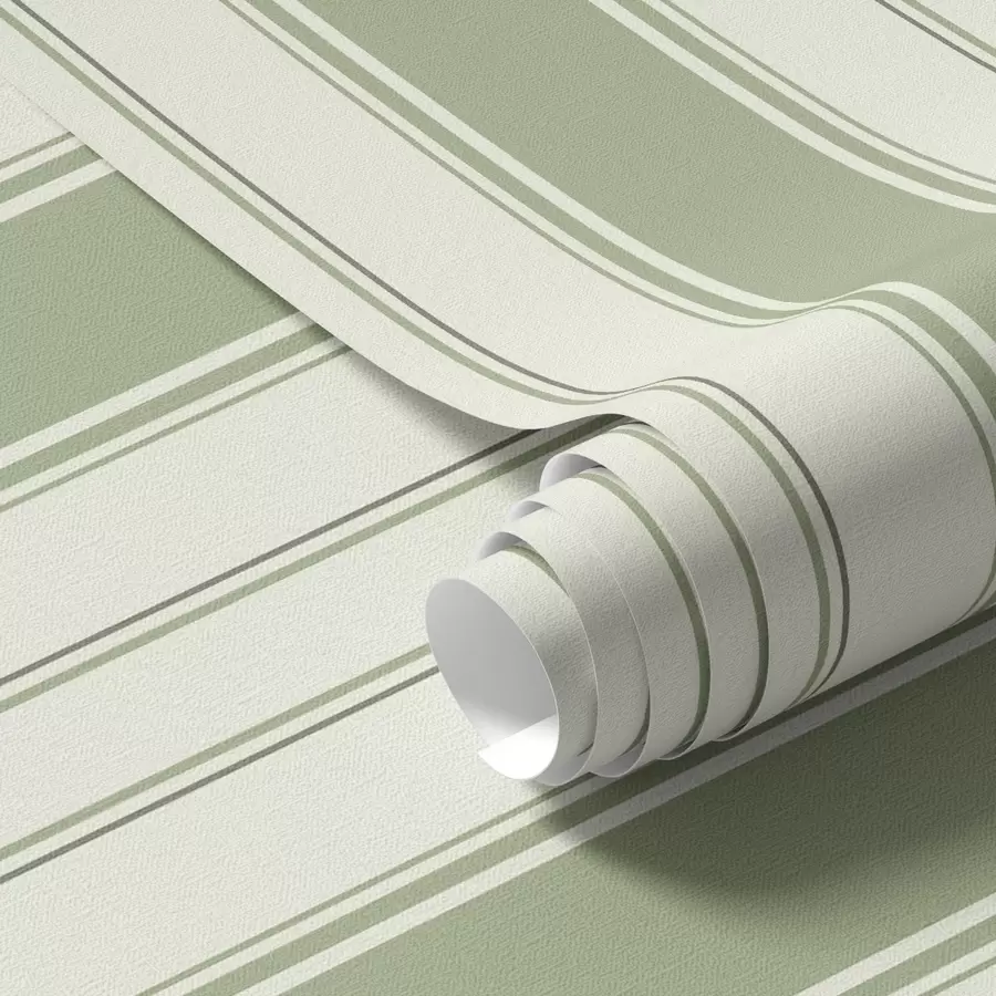 Murale Fond crème avec des bandes verticales vertes paires a00560