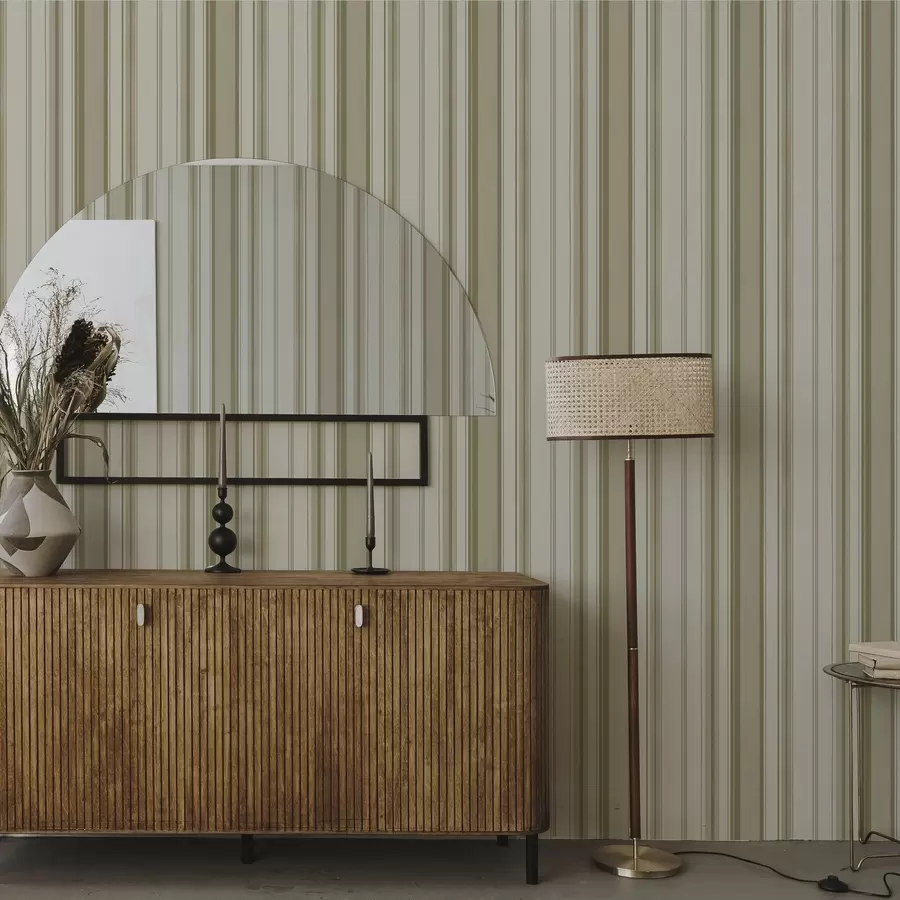 fototapeter Cremefarvet baggrund med grå-beige lodrette striber a00564