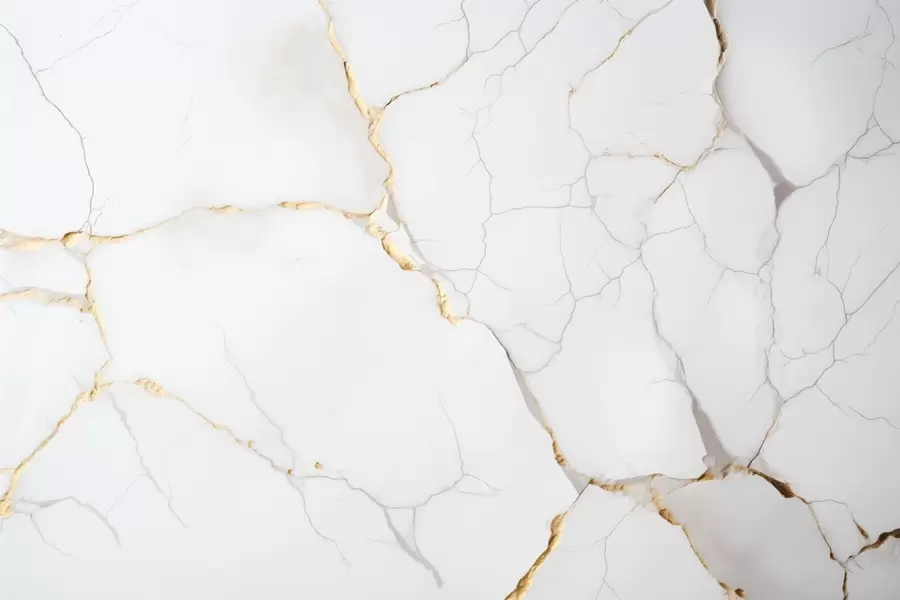 Fototapete Imitation von Marmor mit feinen Rissen und gelben Adern w09390