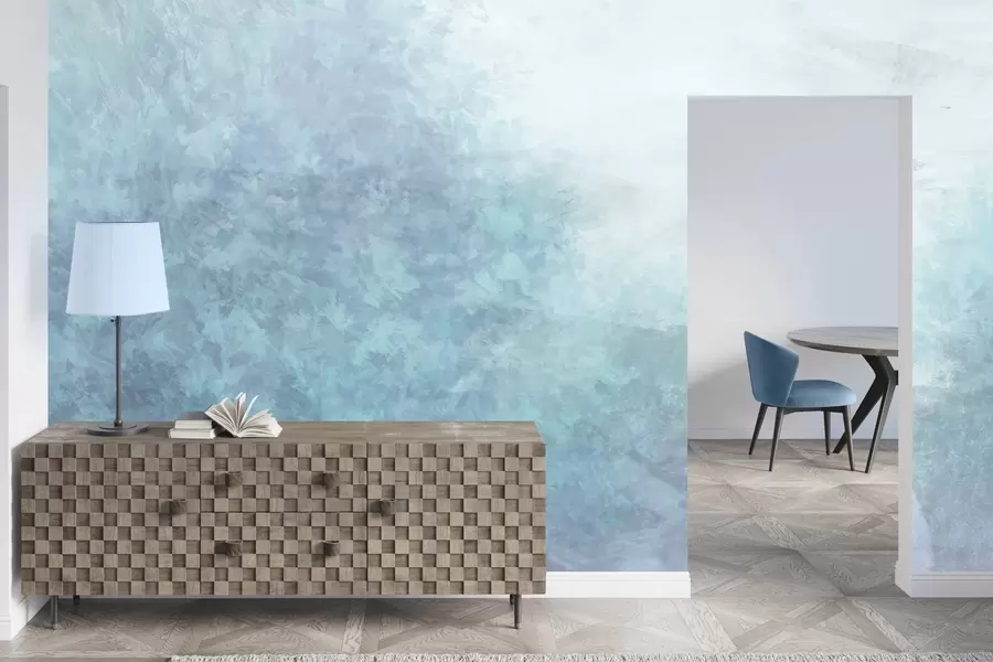 fototapeter  Imitation af blade på en betonvæg w04468v1