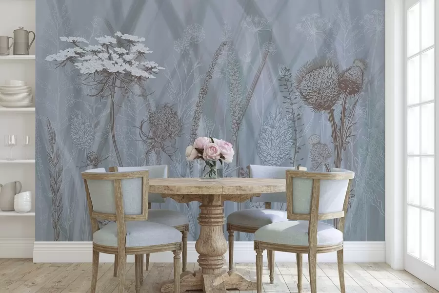 fototapeter Græsser og herbarium w04473v1