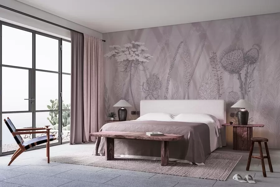 fototapeter Græsser og herbarium w04473v2